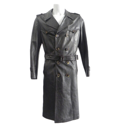 Leather trench coats