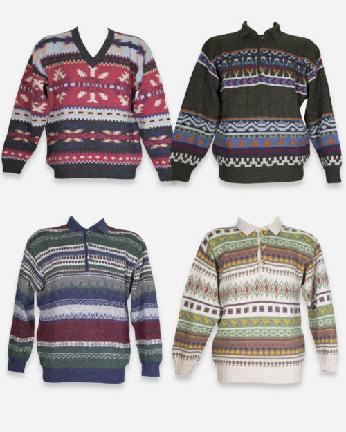 Colorful 80s sweaters for men: 4 pieces
