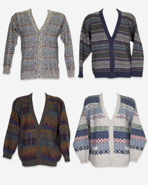 Box four 80-90s coloured cardigans