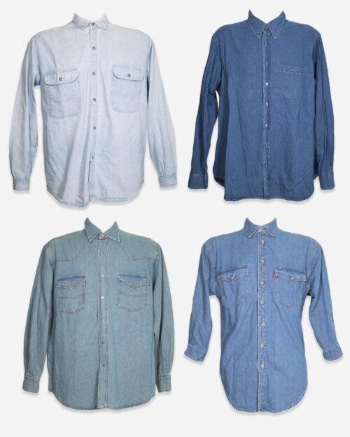 Men's vintage denim shirts: 4 pieces