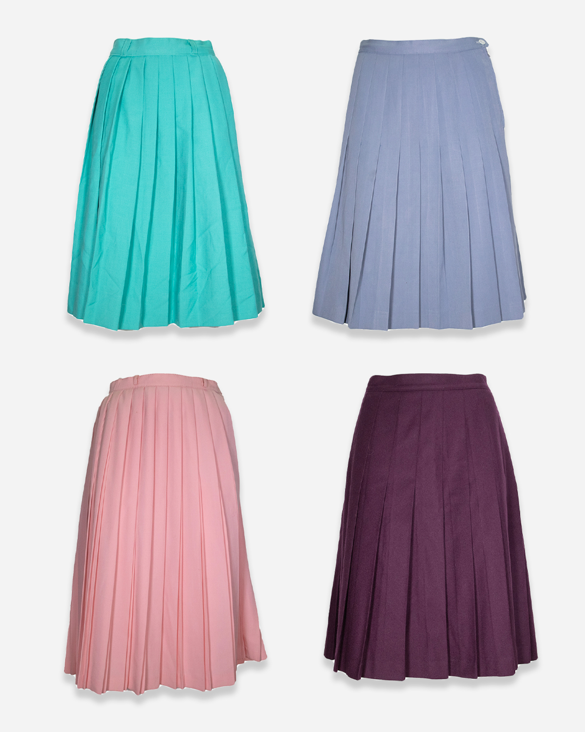 Women's pleated winter skirts: 4 pieces