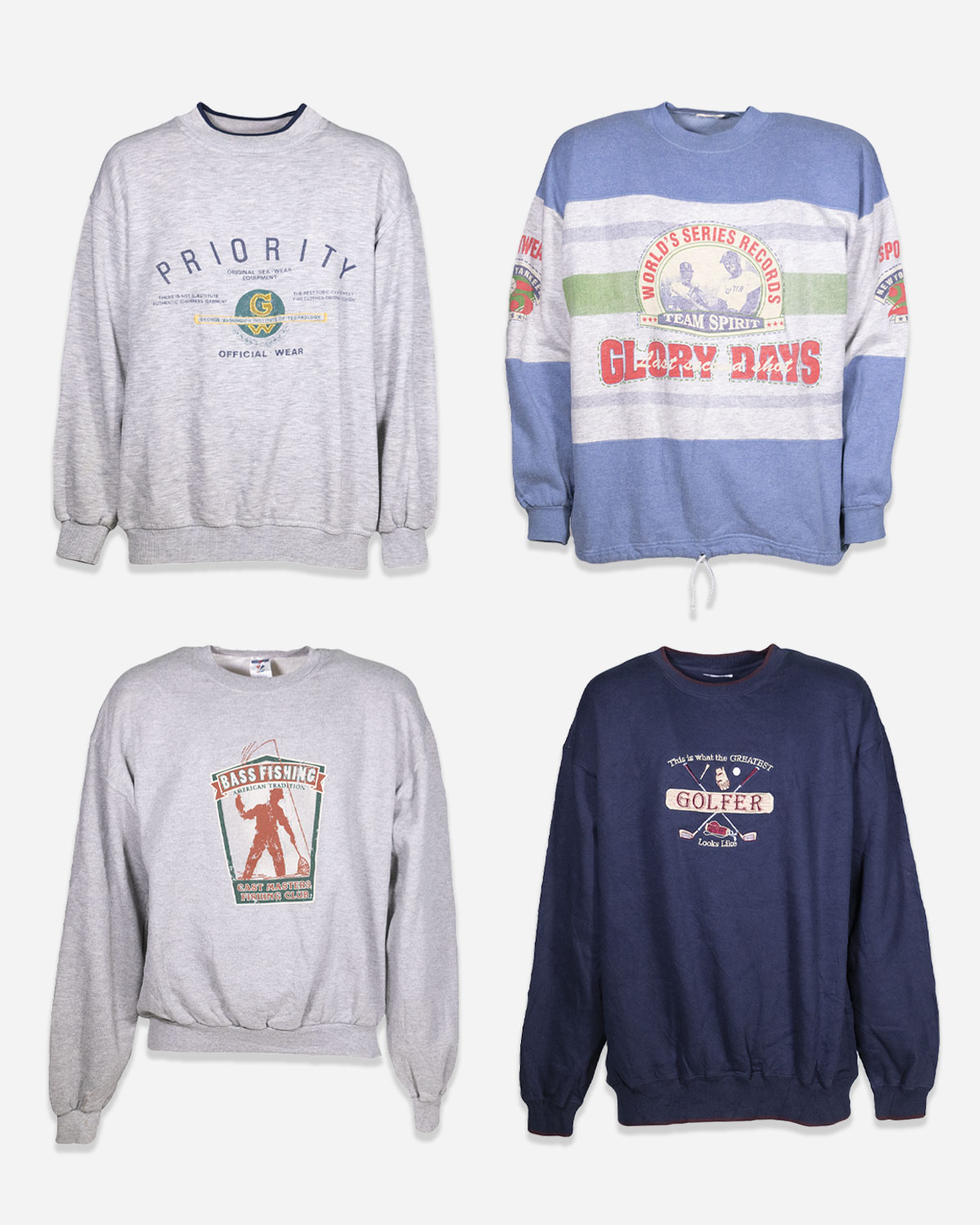 Vintage 80s-90s men's sweatshirts: 4 pieces