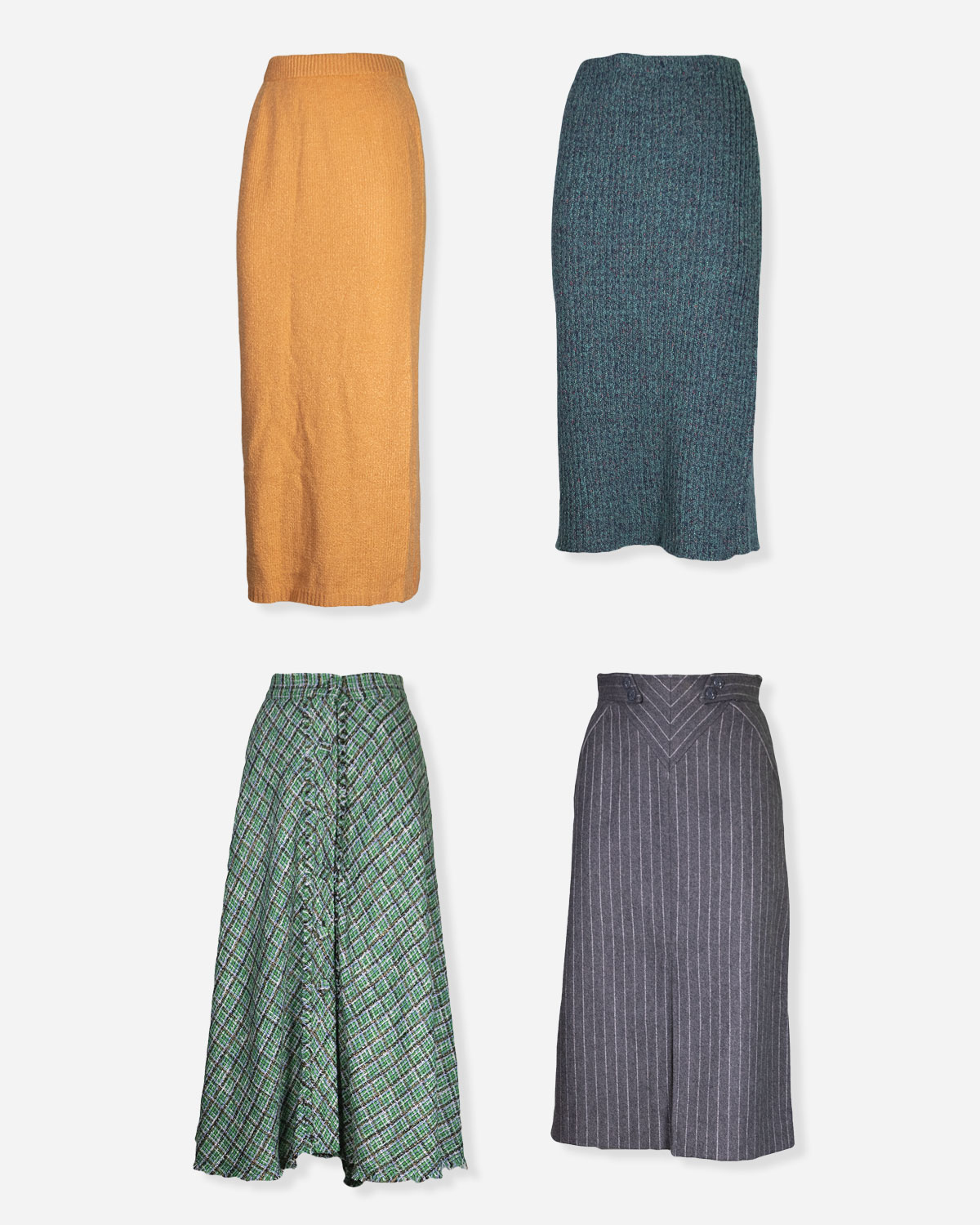 80-90s winter long skirts: 4 pieces
