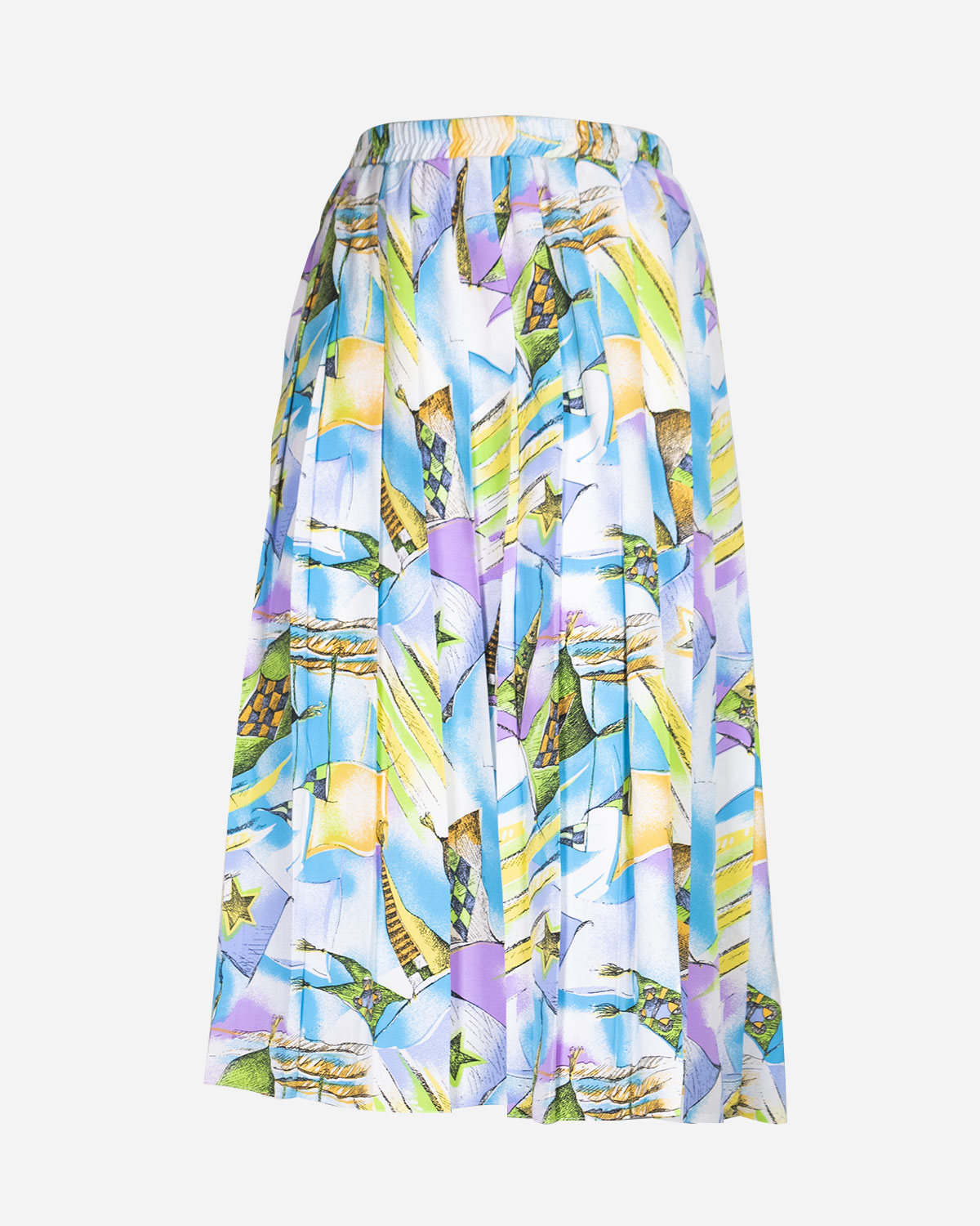 80-90s long summer pleated woman skirt
