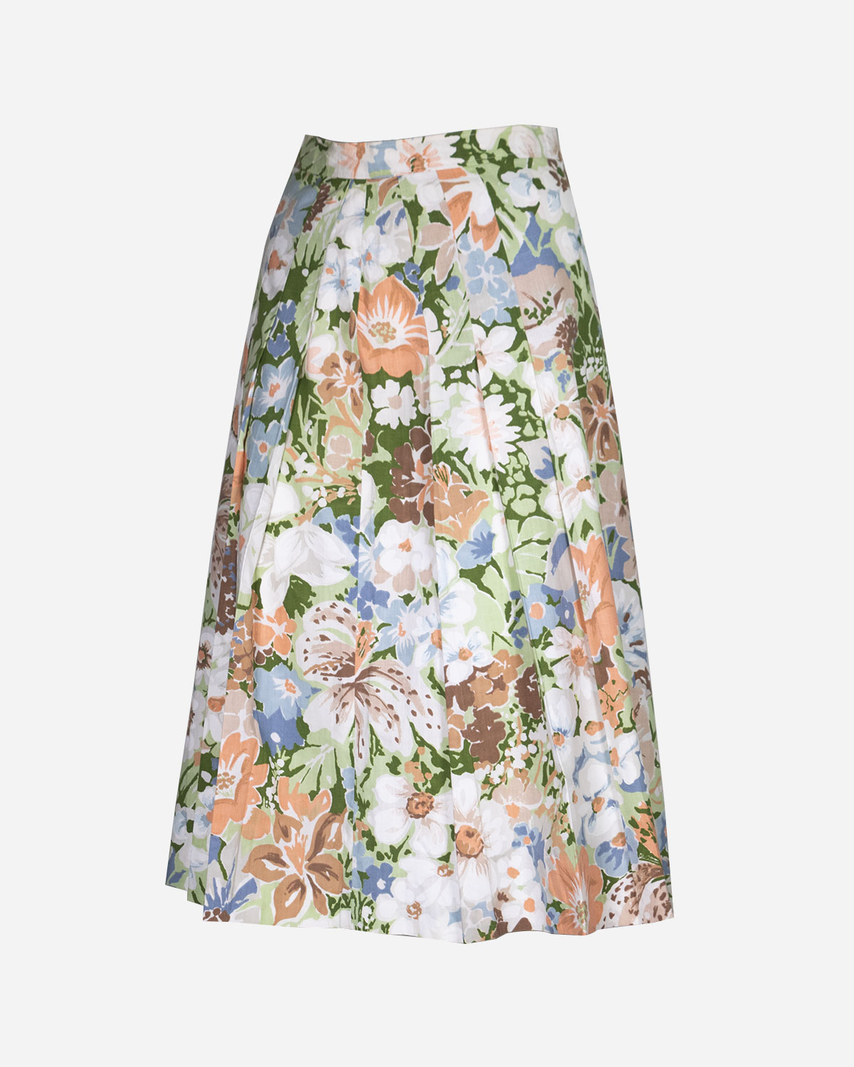 80-90s long summer floral woman skirt