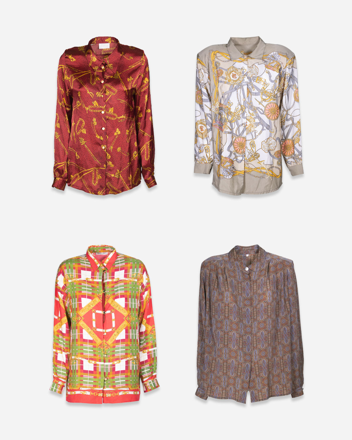 Women's baroque patterned shirts: 4 pieces