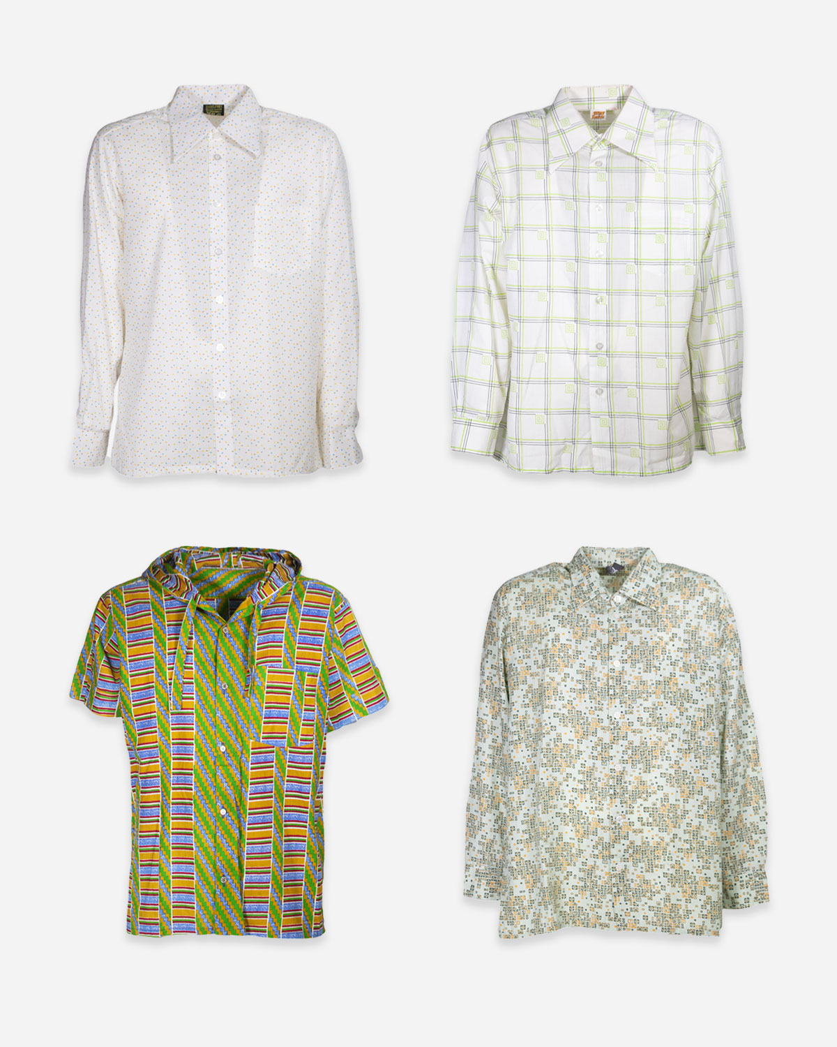 Men's 70s shirts: 4 pieces