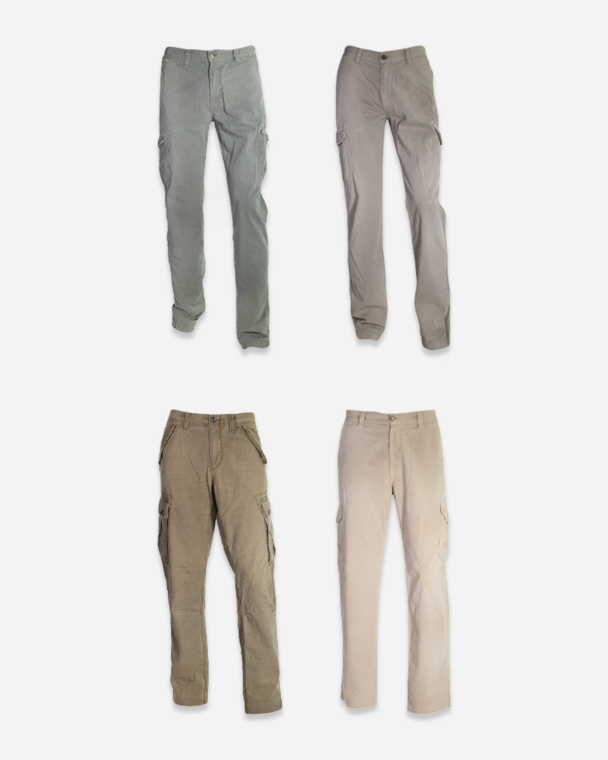 Pantaloni modello cargo da uomo: 4 pezzi