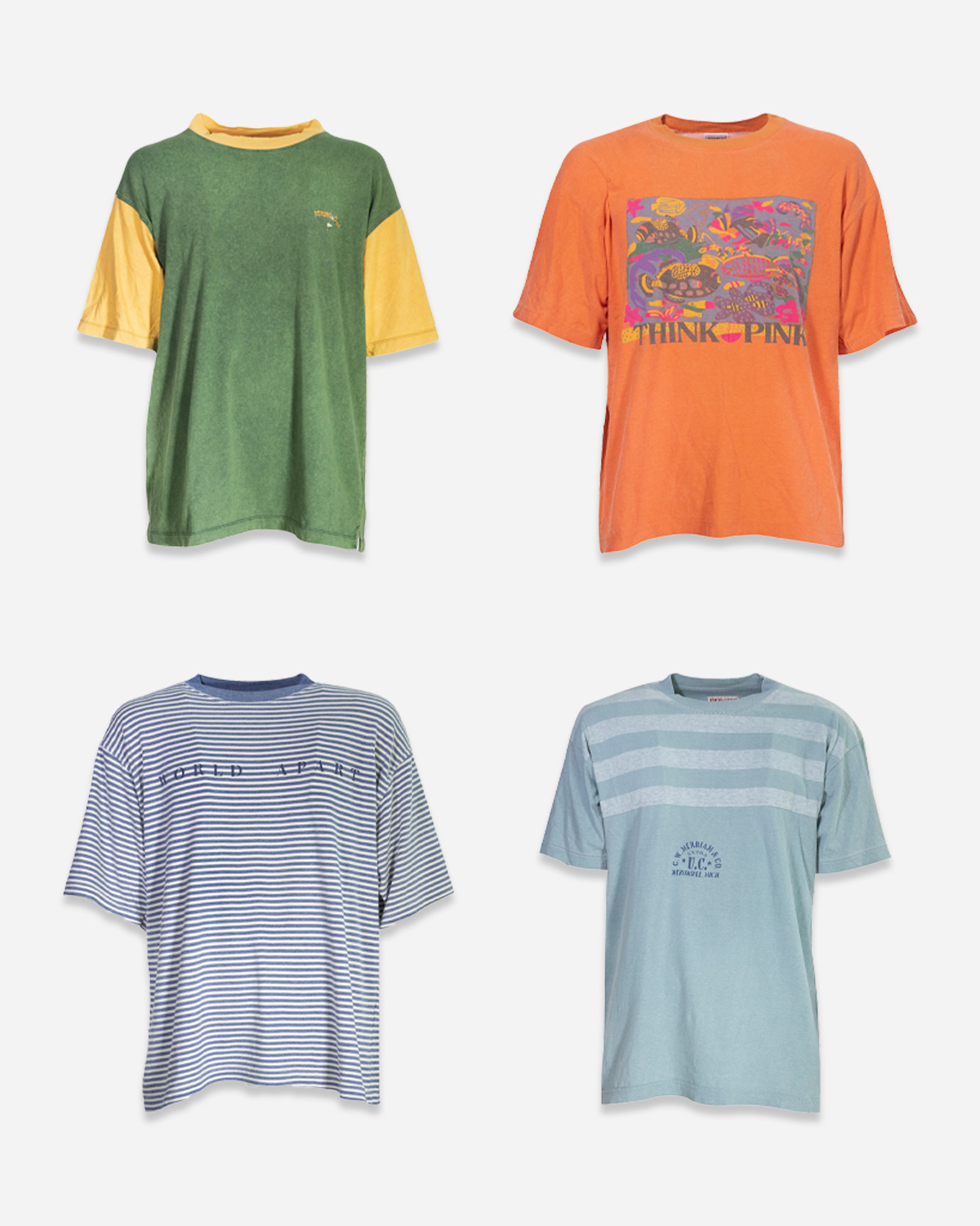 Men's 80s-90s vintage T-shirts: 4 pieces