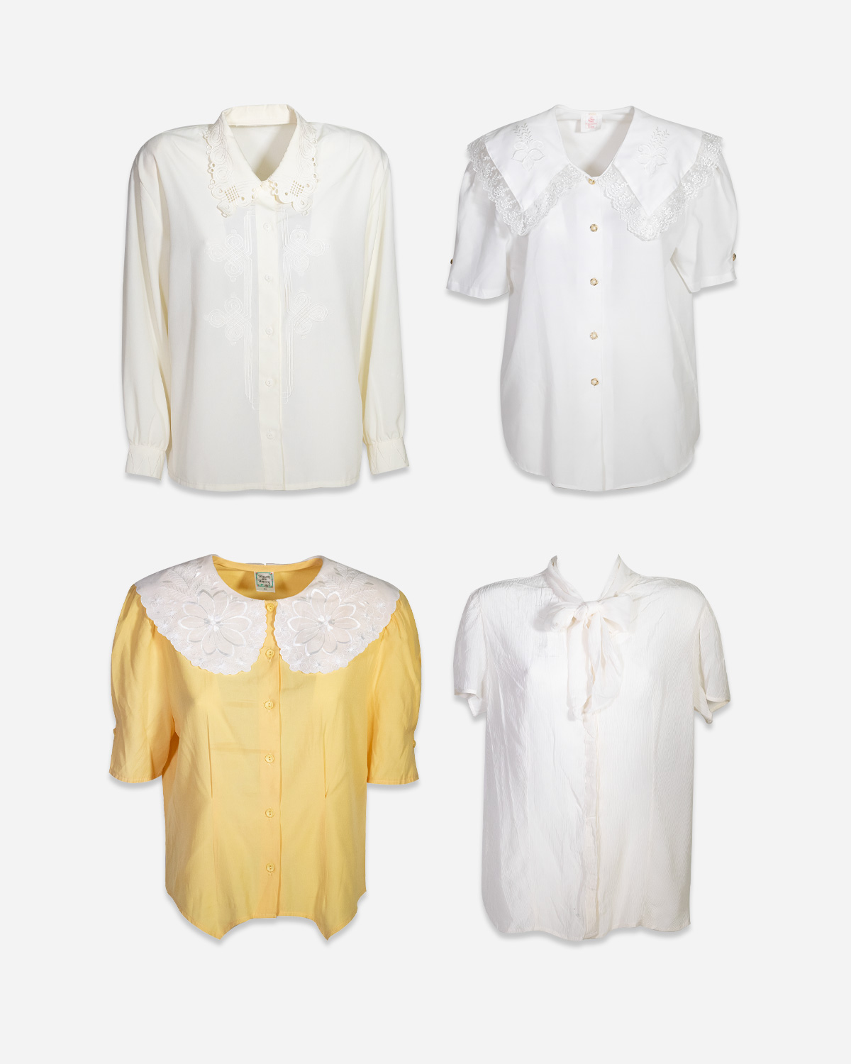 Romantic vintage shirts: 4 pieces